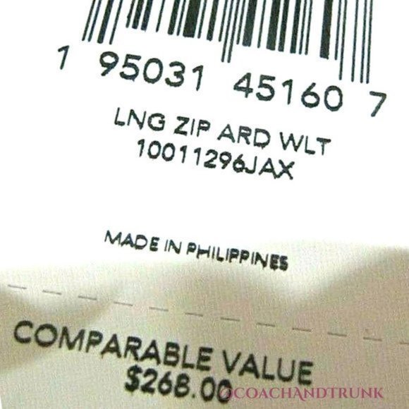 COACH Leather Long Zip Around Phone Wallet Detachable Sporty Strap Bold Pink NWT - Picture 9 of 9